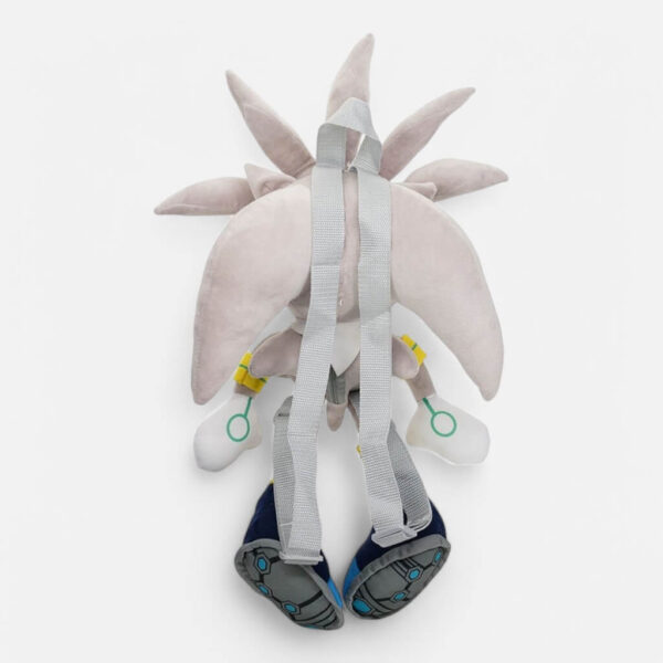 Silver the Hedgehog Plush Backpack - Back View