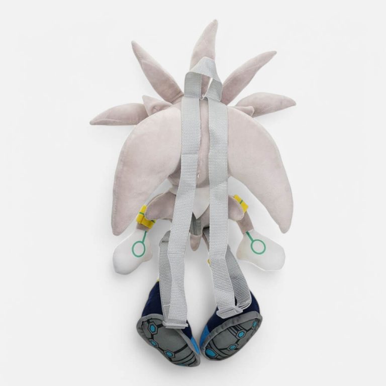 Silver the Hedgehog Plush Backpack - Back View