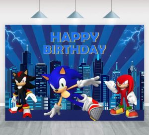 sonic birthday backdrop - Style 01